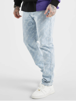 Sik Silk Straight Fit Jeans Jacquard Straight Cut Denim blue