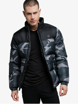 Sik Silk Winter Jacket Printed Crop Bubble  camouflage