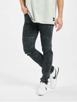 Sixth June Slim Fit Jeans Destroyed Biker èierna