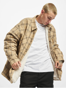 Southpole Übergangsjacke Flannel Quilted Shirt  beige