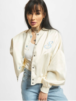 Starter College Jacket Ladies Satin  white