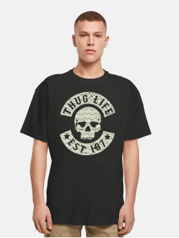 Thug Life T-Shirt Money Skull Print  schwarz