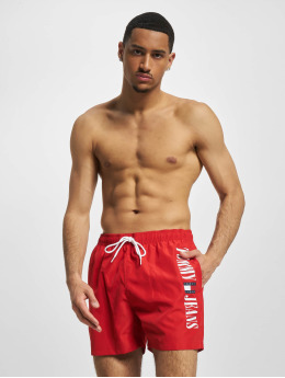 Tommy Jeans Badeshorts Medium Drawstring rot