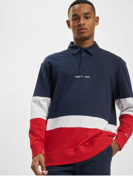 Tommy Jeans Longsleeve Soft Colorblock Rugby blau