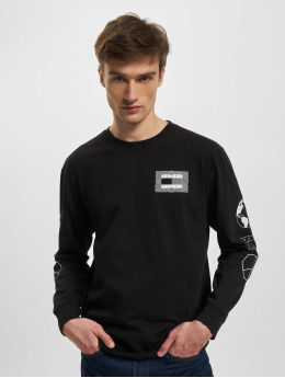 Tommy Jeans Longsleeve Unitee Flag  schwarz