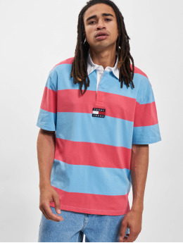 Tommy Jeans Poloshirt Skater Bold Stripe Rugby pink