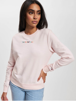 Tommy Jeans Pullover Reg Color Serif Linear pink
