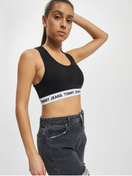 Tommy Jeans Top Logo Crop schwarz