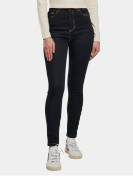 Urban Classics Úzke/Streč Ladies Organic High Waist modrá