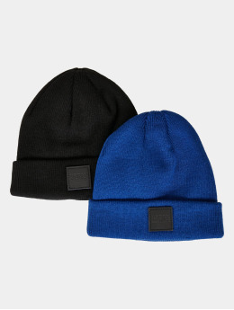 Urban Classics Beanie Logopatch Kids 2-Pack nero