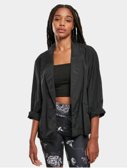 Urban Classics Blazer Ladies Oversized Crinkle Nylon schwarz