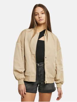 Urban Classics Bomberová bunda Ladies Recycled Oversized Light  béžová
