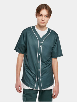 Urban Classics Camicia Baseball Mesh Jersey verde