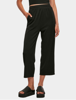Urban Classics Chino Ladies Straight Leg Rib Interlock  schwarz