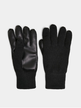 Urban Classics Handschuhe Synthetic Leather Knit schwarz