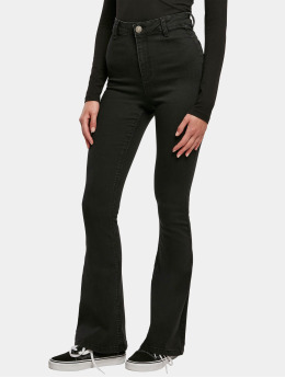Urban Classics Jean Bootcut Ladies Super Stretch Bootcut Denim noir