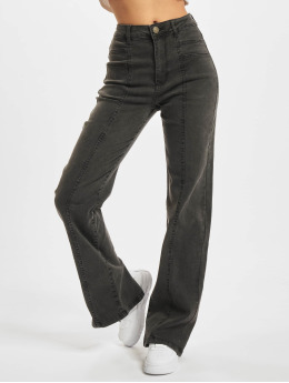 Urban Classics Jean taille haute Ladies Straight Slim Denim High Waist noir