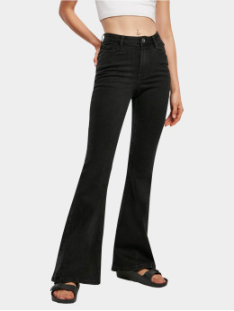 Urban Classics Jean taille haute Organic High Waist Flared Denim noir