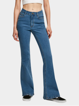 Urban Classics Jeans de cintura alta Ladies Organic High Waist Flared azul