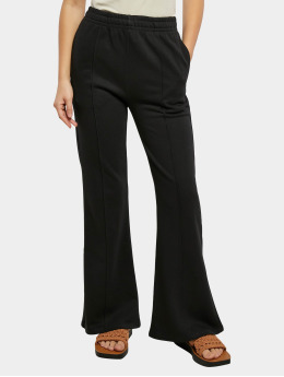 Urban Classics Joggebukser Ladies Flared Pin Tuck svart
