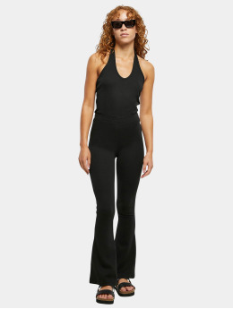 Urban Classics Jumpsuit Stretch Interlock Neckholder  schwarz