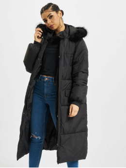 Urban Classics Kåper Oversize Faux Fur svart