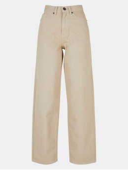 Urban Classics Løstsittende bukser Ladies High Waist 90´s Wide Leg Denim beige