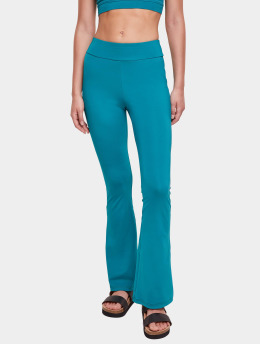 Urban Classics Legging/Tregging Ladies Recycled High Waist Flared  green