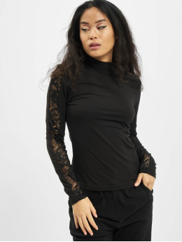 Urban Classics Longsleeve Ladies Lace Striped LS schwarz