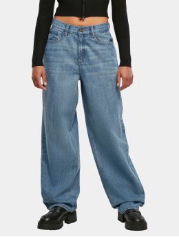Urban Classics Loose Fit Jeans Ladies High Waist 90´s Wide blau