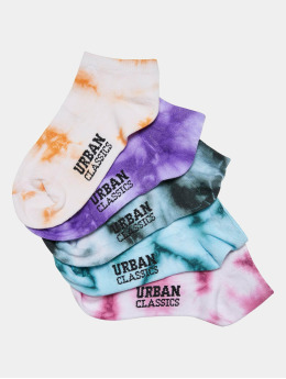 Urban Classics Ponožky Tie Dye Invisible 5-Pack  pestrá