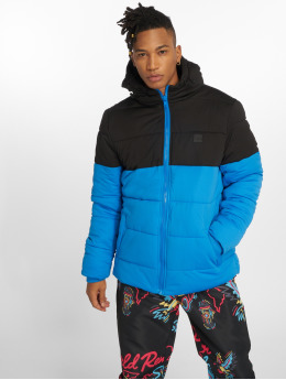 Urban Classics Männer Puffer Jacket Hooded 2-Tone in blau