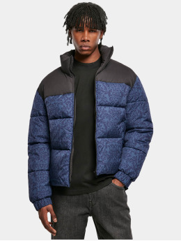 Urban Classics Puffer Jacket Aop Retro  blau