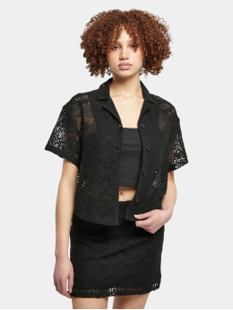 Urban Classics Shirt Crochet Lace Resort black