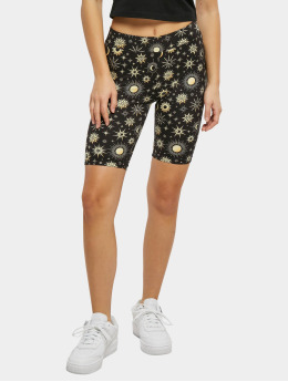 Urban Classics Shortsit Ladies Soft Aop Cycle musta