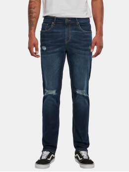Urban Classics Slim Fit Jeans Distressed Strech Denim blue