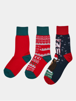 Urban Classics Socks Christmas Bear Kids 3-Pack colored