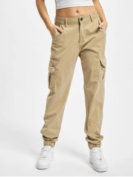 Urban Classics Spodnie Chino/Cargo Ladies High Waist brazowy