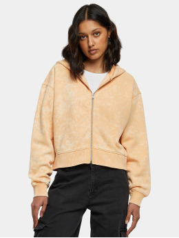 Urban Classics Sweat capuche zippé Short Oversized Towel Washed  orange