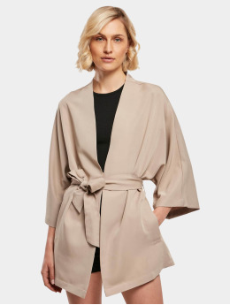 Urban Classics Swetry rozpinane  Viscose Twill Kimono  bezowy