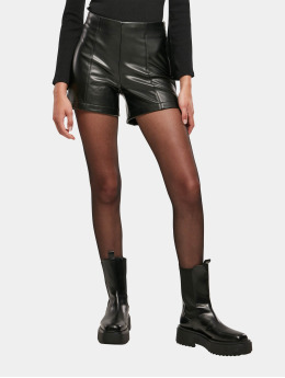 Urban Classics Szorty Ladies Synthetic Leather czarny