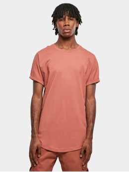 Urban Classics T-paidat Long Shaped Turn Up  punainen
