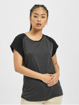  Contrast Raglan T-Shirt Charcoal/Black
