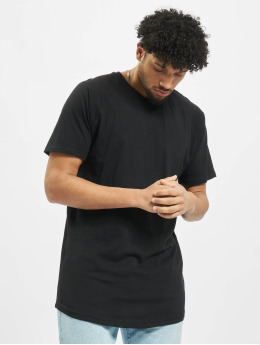 Urban Classics Männer T-Shirt Long Shaped Slub Raglan in schwarz