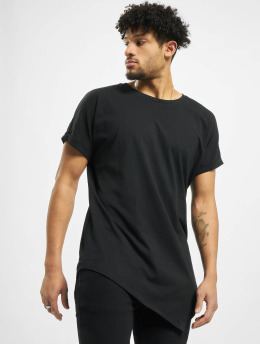 Urban Classics Männer T-Shirt Asymetric Long in schwarz