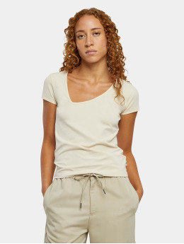 Urban Classics T-Shirt Organic Asymmetric Neckline weiß
