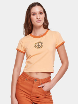 Urban Classics Tričká Ladies Stretch Jersey Cropped  oranžová