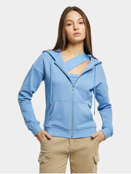Urban Classics Zip Hoodie Ladies Organic Terry niebieski