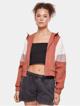 Urban Classics Zomerjas Short 3-Tone Crinkle  rood