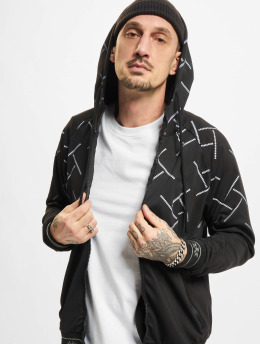VSCT Clubwear Hoodies con zip Graded Abstract Checks  nero